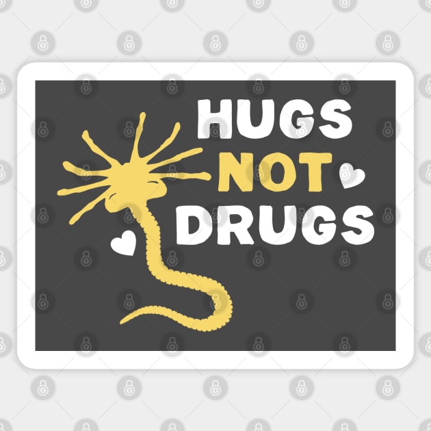 Hugs not Drugs Sticker by NinthStreetShirts